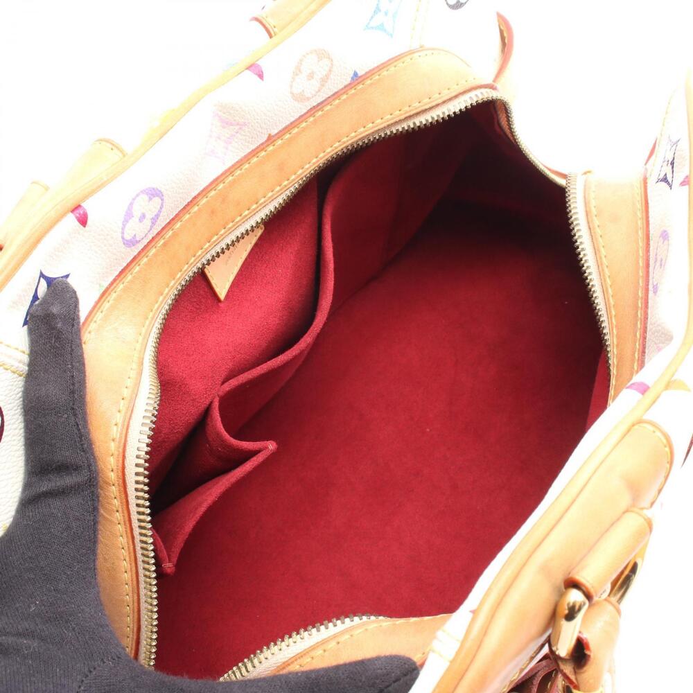 Louis Vuitton Canvas Leather Multicolor White Claudia Handbag Monogram